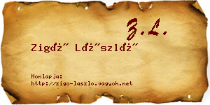 Zigó László névjegykártya