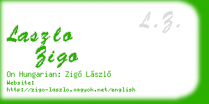 laszlo zigo business card